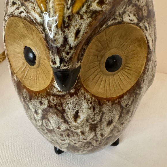 Elegant Expressions MCM Ceramic Screech OWL Vase Centerpiece Boho Decor 9” Tall - Picture 2 of 10